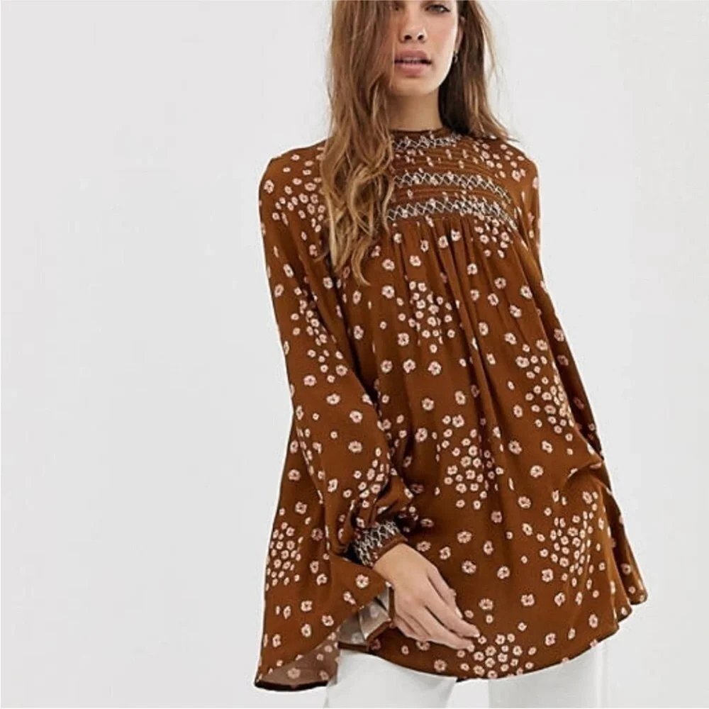 Revolve Free People Flower In Her Hair tunic dress in Mustard XS